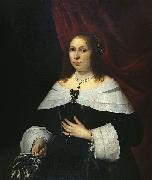 Bartholomeus van der Helst Lady in Black painting